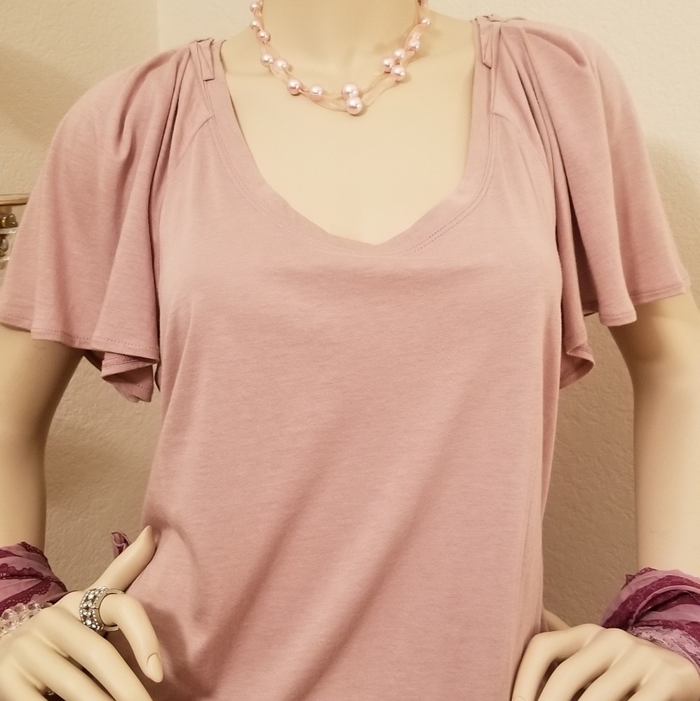 Elle Top, Mauve Dusty Rose w/Matching Wrap